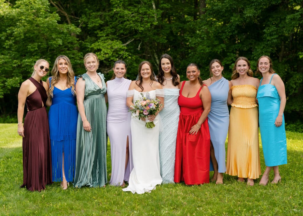 Colorful summer wedding flowers at a Berkshire wedding venue